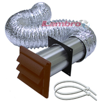 4" LVR HOOD KIT BRN 8'ALUM DUCT