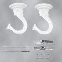 Swag Hooks White Pack of 2