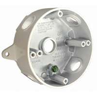 1/2"X 5 HOLE ROUND BOX W/P WHITE