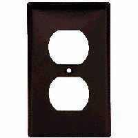 1 GANG DUPLEX RECEPT PLATE BROWN