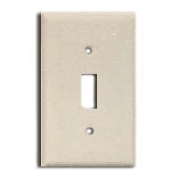 1 GANG TOGGLE PLATE IVORY