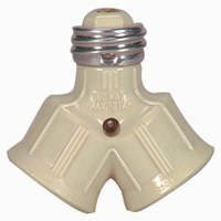 TWIN SOCKET IVORY