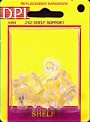 Clear Plastic Shelf Support 7/16" x 0.250"