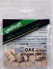 1/2" Oak Screw Plug Flat Head Bag of 25