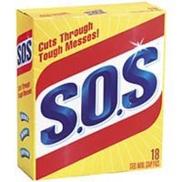 S.O.S. STEEL WOOL SOAP PADS PK18