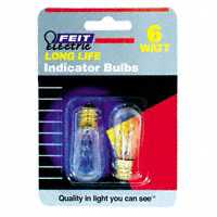FEIT 6W CLEAR INDICATOR BULB PK2