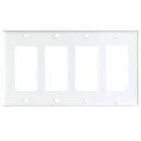 DECORA 4 GANG PLATE WHITE