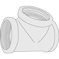 GALV 1X1X3/4" REDUCING TEE