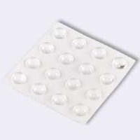3/8" Round Adhesive Bumper Clear Pack of 16