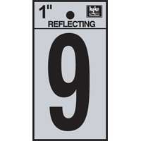 1" Reflective Number "9"