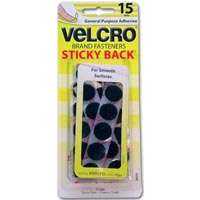 VELCRO COINS 5/8" BLK CD12