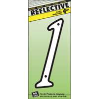 4" Plastic Reflective Number "1"