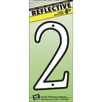 4" Plastic Reflective Number "2"