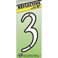 4" Plastic Reflective Number "3"