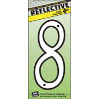 4" Plastic Reflective Number "8"