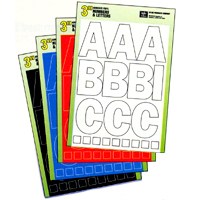 3" Vinyl Letters & Numbers Black