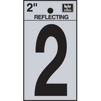 2" Vinyl Reflective Number "2"