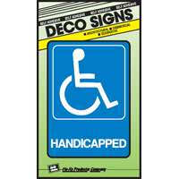 5" x 7" Blue Poly Sign "Handicapped"