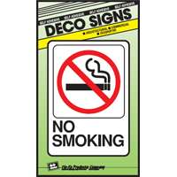 5" x 7" Red/White Poly Sign "No Smoking"