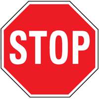 18" x 18" Red Metal Sign "Stop"