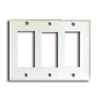 DECORA 3 GANG PLATE WHITE