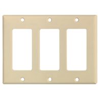 DECORA 3 GANG PLATE IVORY