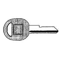 KEYBLANK GM RUBBERHEAD #B51