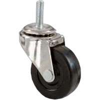 2" Rubber Threaded Stem Caster 80lbs