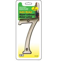 4" Satin Nickel House Number "7"