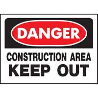 10" x 14" Red Poly Sign "Danger"