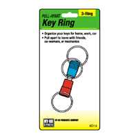 3-WAY PULL APART KEY RING ALUM
