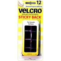 VELCRO SQUARES BLACK CD12