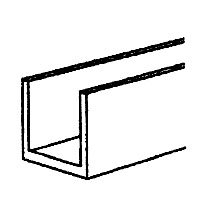 1/4"X8' ALUMINUM CHANNEL TRIM