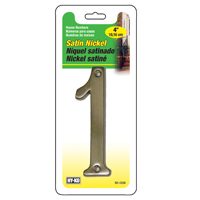 4" Satin Nickel House Number "1"