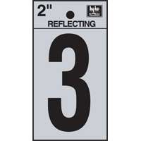 2" Vinyl Reflective Number "3"
