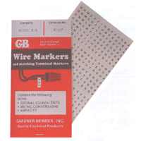 WIRE MARKERS LETTERS & NUMBERS