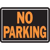 10" x 14" Orange Metal Sign "No Parking"
