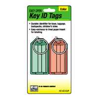 I.D. KEY TAG W/SPLIT RING PK2