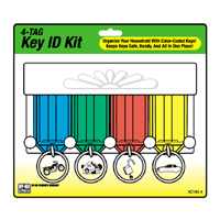 I.D. KEY TAGS WITH RACK PK4
