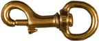 BOLT SNAP 3/4"RND SWIV EYE BRASS
