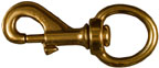 BOLT SNAP 1" RND SWIV EYE BRASS