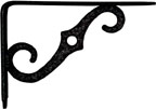 5" x 3-1/2" Ornamental Bracket Antique Black