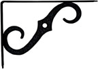 10" x 7" Ornamental Bracket Antique Black