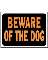 9" x 12" Orange Poly Sign "Beware of the Dog"
