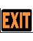 9" x 12" Orange Poly Sign "Exit"