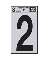 3" Vinyl Number Reflective "2"