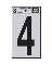 3" Vinyl Number Reflective "4"