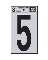 3" Vinyl Number Reflective "5"