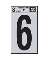 3" Vinyl Number Reflective "6"