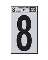 3" Vinyl Number Reflective "8"